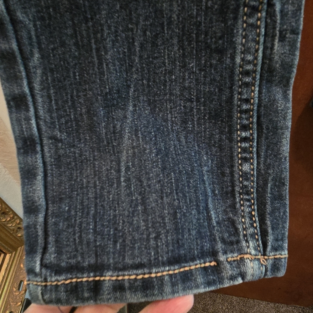 Paris Blues Blue Straight Leg Jeans Natural Distressing Sz9 - Picture 6 of 11